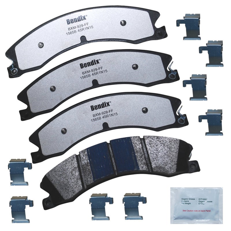 Bendix Fleet Metlok MKD1565BFM Brake Pads for Select Models Chevrolet Express 3500 4500 4500 2500 2500 HD 3500 3500 3500 HD 3500 HD Savana 3500 4500 2500 HD 3500 HD - Image 1